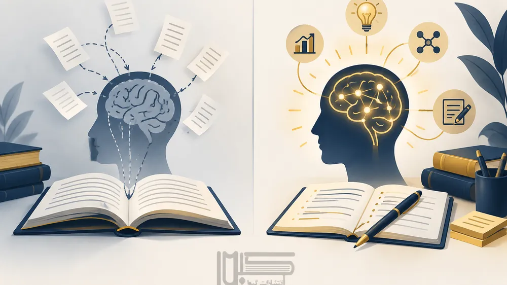 تفاوت مطالعه فعال و منفعل در درگیری ذهن و یادگیری